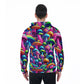 Psychedelic Mushroom Zip Hoodie – Trippy Mushroom Design for Festivals and Casual Wear Fleece Zip Up Hoodie